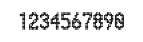7×13数字点阵字体 ddN713BA1783