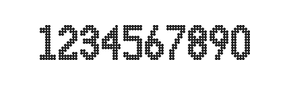 7×13数字点阵字体 ddN713BA1788