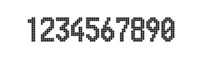 7×13数字点阵字体 ddN713BA1792