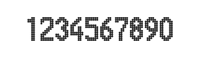 7×13数字点阵字体 ddN713BA1800