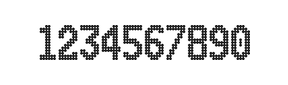 7×13数字点阵字体 ddN713BA1801