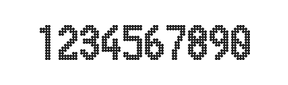7×13数字点阵字体 ddN713BA1804