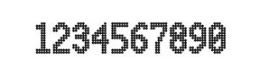 7×13数字点阵字体 ddN713BA1805