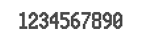 7×13数字点阵字体 ddN713BA1807