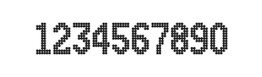 7×13数字点阵字体 ddN713BA1808