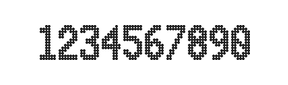 7×13数字点阵字体 ddN713BA1811