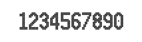 7×13数字点阵字体 ddN713BA1813