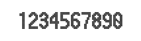7×13数字点阵字体 ddN713BA1814