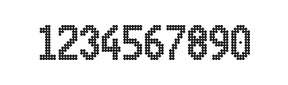 7×13数字点阵字体 ddN713BA1815