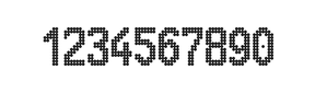 7×13数字点阵字体 ddN713BA1816