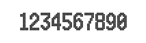 7×13数字点阵字体 ddN713BA1819