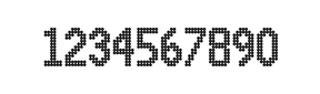 7×13数字点阵字体 ddN713BA1820