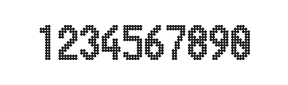 7×13数字点阵字体 ddN713BA1822