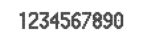 7×13数字点阵字体 ddN713BA1824