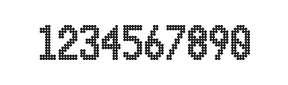 7×13数字点阵字体 ddN713BA1827