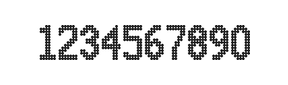 7×13数字点阵字体 ddN713BA1832