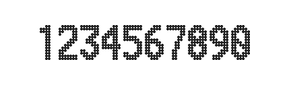 7×13数字点阵字体 ddN713BA1833