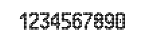 7×13数字点阵字体 ddN713BA1838