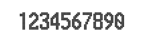 7×13数字点阵字体 ddN713BA1840