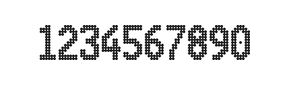 7×13数字点阵字体 ddN713BA1841