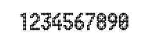 7×13数字点阵字体 ddN713BA1842