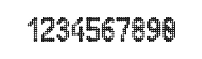 7×13数字点阵字体 ddN713BA1846