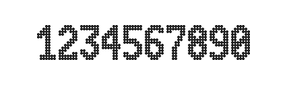 7×13数字点阵字体 ddN713BA1848