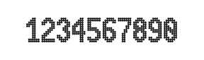 7×13数字点阵字体 ddN713BA1852
