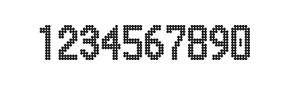 7×13数字点阵字体 ddN713BA1862