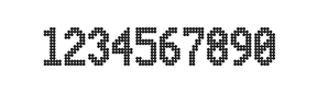 7×13数字点阵字体 ddN713BA1863