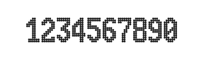 7×13数字点阵字体 ddN713BA1865