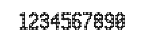 7×13数字点阵字体 ddN713BA1867