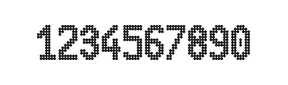 7×13数字点阵字体 ddN713BA1871