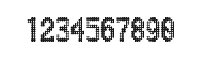 7×13数字点阵字体 ddN713BA1875