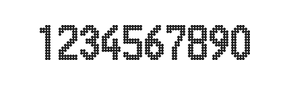 7×13数字点阵字体 ddN713BA1877