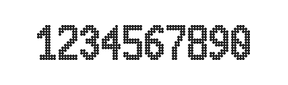 7×13数字点阵字体 ddN713BA1878