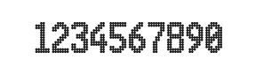 7×13数字点阵字体 ddN713BA1880