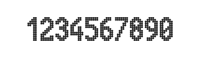 7×13数字点阵字体 ddN713BA1886
