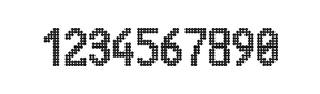 7×13数字点阵字体 ddN713BA1888