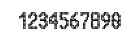 7×13数字点阵字体 ddN713BA1890