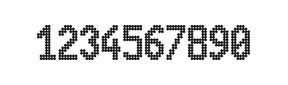 7×13数字点阵字体 ddN713BA1892