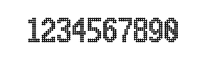 7×13数字点阵字体 ddN713BA1897