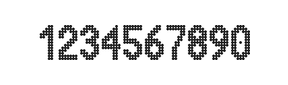 7×13数字点阵字体 ddN713BA1900
