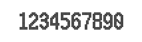 7×13数字点阵字体 ddN713BA1906
