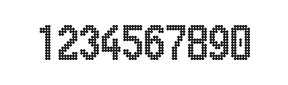 7×13数字点阵字体 ddN713BA1907