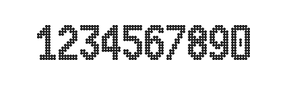 7×13数字点阵字体 ddN713BA1910
