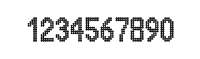 7×13数字点阵字体 ddN713BA1911