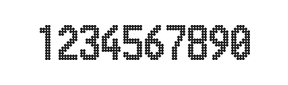 7×13数字点阵字体 ddN713BA1912