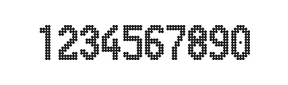 7×13数字点阵字体 ddN713BA1916