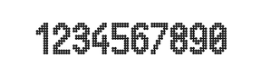 7×13数字点阵字体 ddN713BA1917
